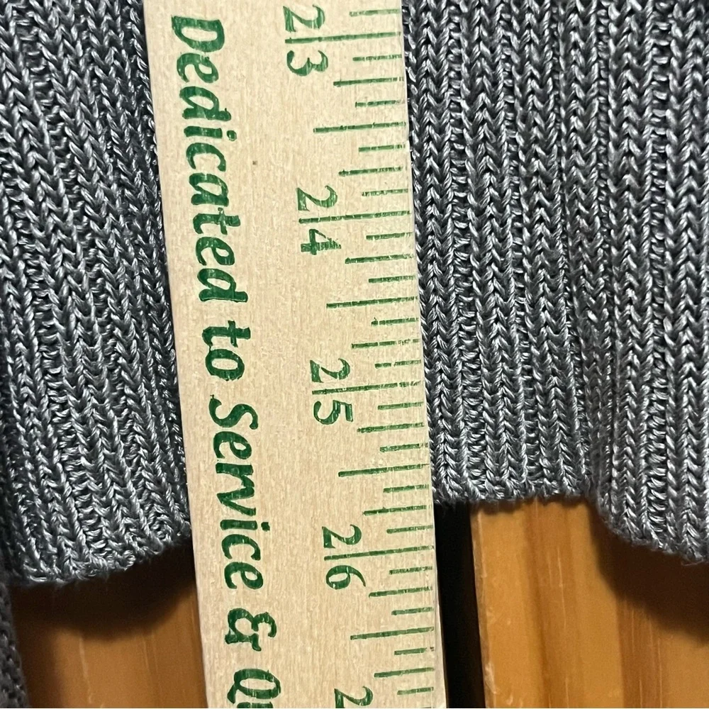 Eileen Fisher Gray Open Front Sweater - Picture 7 of 8